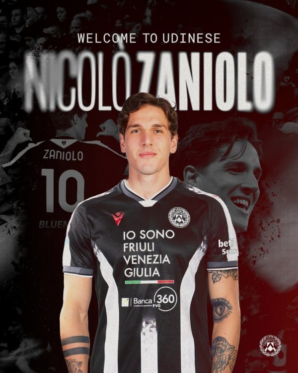 Zaniolo: I m very happy to join Udinese, my personal goal is to participate in next year s World Cup